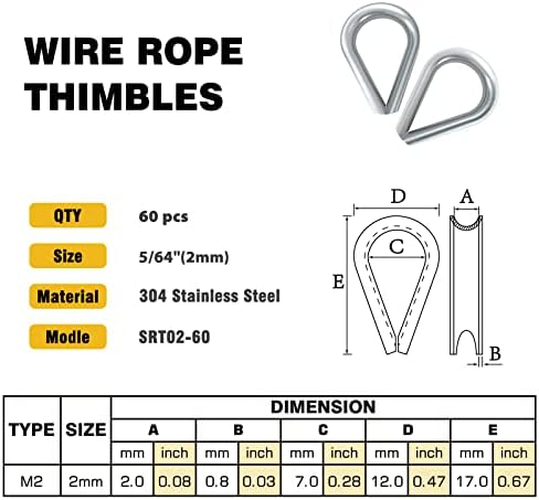1/16 sârmă din oțel inoxidabil, Cablu de sârmă instrument de sertizare, degetare M2 și manșoane de sertizare
