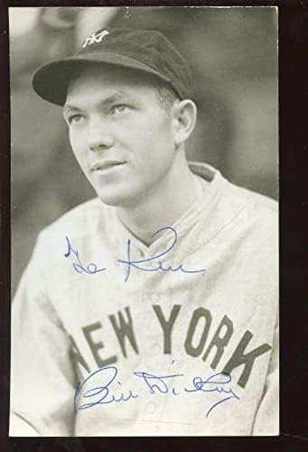 Fotografie reală poștală vintage Bill Dickey Portret New York Yankees Autographed Hol - Fotografii MLB autografate