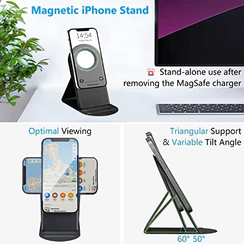 Makofae pentru Stand de telefon Magsafe, suport de telefon pentru birou magnetic portabil pentru iPhone 14/13/12, încărcător