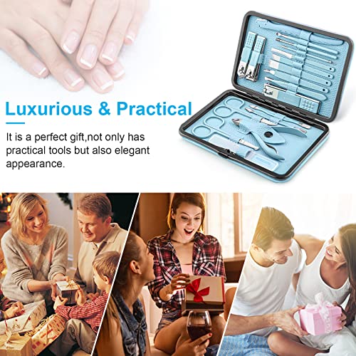 Set de manichiură set de pedichiură profesională Kit de tuns unghii - 18 buc instrumente de îngrijire a unghiilor-Kit de îngrijire