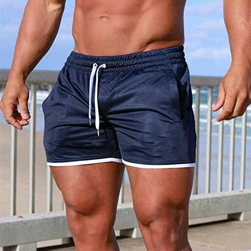 BEUU Mens Sport Pantaloni scurți în aer liber rulează Fitness pantaloni scurți curcubeu picior tiv cordon elastic Plaja atletic