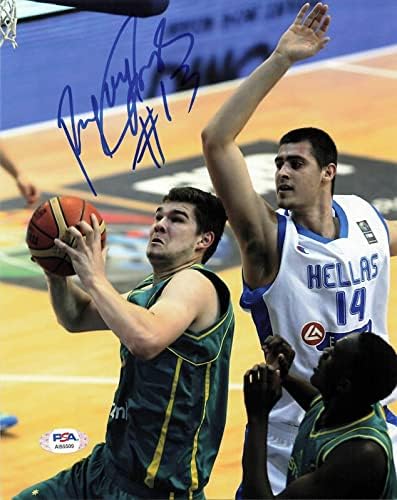 Georgios Papagiannis semnat 8x10 Foto PSA/ADN Phoenix Suns Autografat - Fotografii NBA autografate