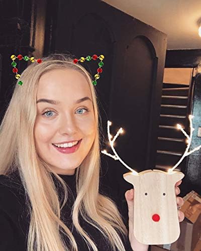 Crăciun Jingle Bell Headband minunat de vacanță Cat urechi Hairband festiv Petrecere Hair Hoop pentru femei Fete Crăciun Ornament