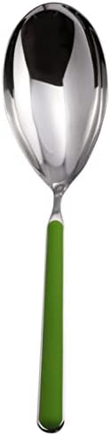 Mepra AZB10G71143 lingură de risotto Fantasia- [pachet de 12], pajiște verde, 27,7, veselă din oțel inoxidabil pentru mașina