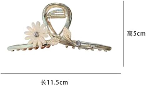 Xjjzs temperament floare de prindere clip din spate spate lingură de păr clip feminin de rechin clip