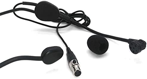 Black 3 pini XLR Mini Citografie Microfon pentru căști pentru AKG Samson emițător de caroserie wireless