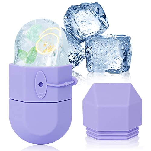 Ice Face Roller, Ice Roller pentru față și ochi & gât, cub facial de gheață de calitate alimentară și reutilizabil, skin Ice
