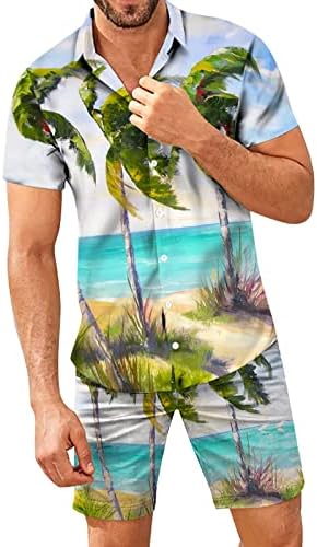 Tricouri pentru bărbați de vară cămașă de vară plajă cu mânecă scurtă pentru bărbați pentru bărbați primăvară casual set casual