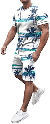Seturi pentru bărbați hawaiieni pentru bărbați Outfit de vară de primăvară Beach cu mânecă scurtă cămașă imprimată costum de