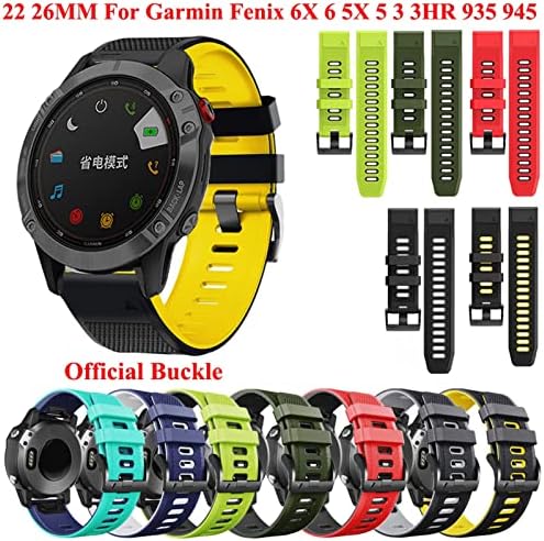 SNKB 22m 26mm Quickfit Watch curea pentru Garmin Fenix ​​7 7X 6 6X Pro 5X 5 Plus 3 3HR Forerunner 935 945 Rapid Rapid Silicon