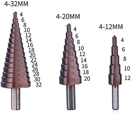 Set de găurit de cobalt de bricolaj set de foraj 4-12/4-20/4-32 mm Instrument electric pentru foraj pentru bit de tăietor de