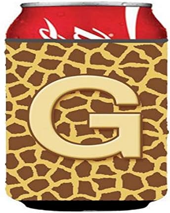 Caroline's Treasures CJ1025 -GCC Litera g Monogramă inițială - Giraffe Can sau Bottle Hugger, Can Mânecă Hugger Mașină Băutură