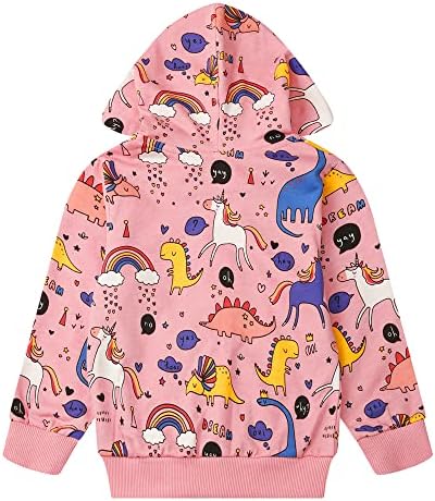 RETSUGO fete Zip up Hoodie jacheta Toddler Unicorn Rainbow Tricou copii glugă haina Casual îmbrăcăminte exterioară Dimensiune