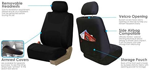 FH Group Light & Breezy Pânză Set complet Set de scaune auto Set combo: capac de volan, plăcuțe cu centură de siguranță și