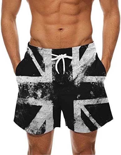 Trunchiuri de înot casual pentru bărbați SUA Flag Flag Print Cool Beachwear Costumele de baie Pantaloni scurți întindere 4