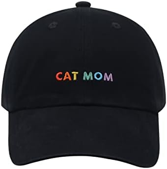 HATPHILE: Pat Pat & Tata pălării pentru părinții pisicii mândri | Pentru bărbați și femei | Text brodat - potrivire reglabilă
