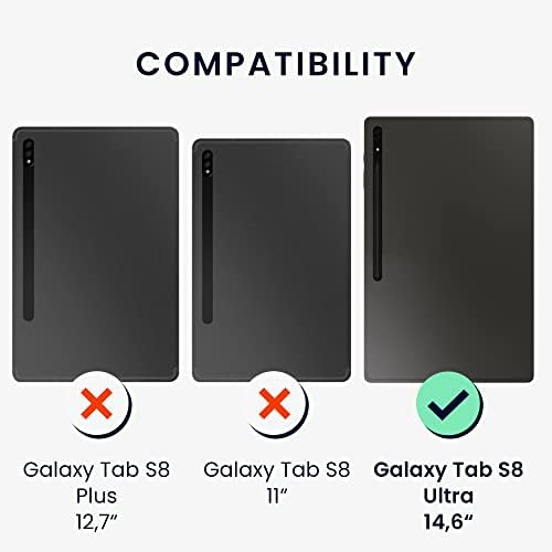 Carcasă KWMobile compatibilă cu Samsung Galaxy Tab S8 Ultra Case - Capac de protecție din spate TPU moale pentru tabletă -