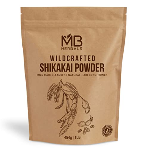 MB Herbals Shikakai pulbere 454g / 1 lb / 16 oz / Natural Hair Cleanser & amp; Conditioner / Pure Acacia concinna fructe