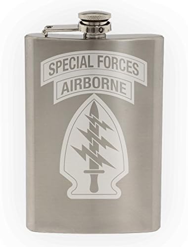 US Army - forțele speciale Airborne SSI Patch gravat 8oz balon din oțel inoxidabil