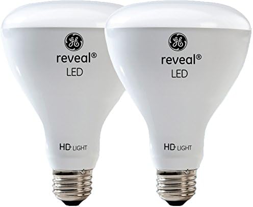 GE Lighting Reveal HD LED 11-watt , 650-Lumen R30 bec cu bază medie, 2-Pack