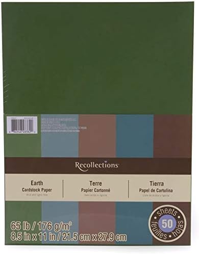Recoltări hârtie de cardstock, culori de pământ 8 1/2 x 11