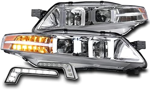 ZMAUTOPARTS LED DRL crom proiector faruri faruri cu 6.25 alb LED DRL lumini pentru 2004-2008 Acura TL