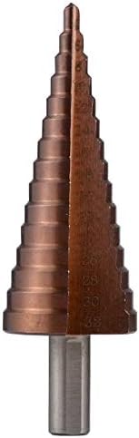 Katur Step Foraj Bit mare CO M35 10mm Triunghi rotund Shank Step Coane găuri Bit Cutter Set de margine Flut Furaj Foraj 15