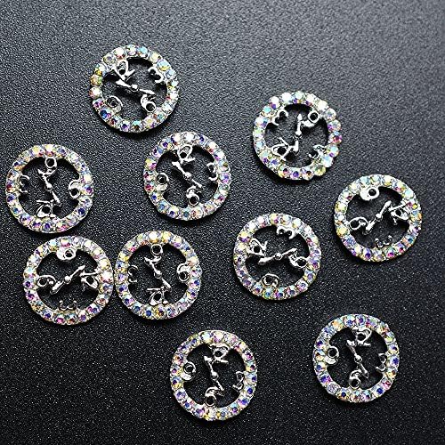 10pcs/lot 3D ceas de ceas perla perla din argint cu unghii din aur argintii unghii cuie decorațiuni de artă farmec bijuterii