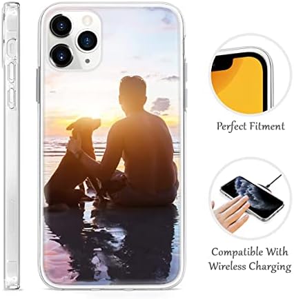 Robertsshop Carcasă Photo Photo Carcasă Proiectare personalizată Proiectarea propriei coperta compatibilă cu iPhone 6 6S 7 8 Plus SE 2020 X XS XR 11 12 Mini Pro Max Samsung Galaxy S9 S10 S20 S21, Transparent