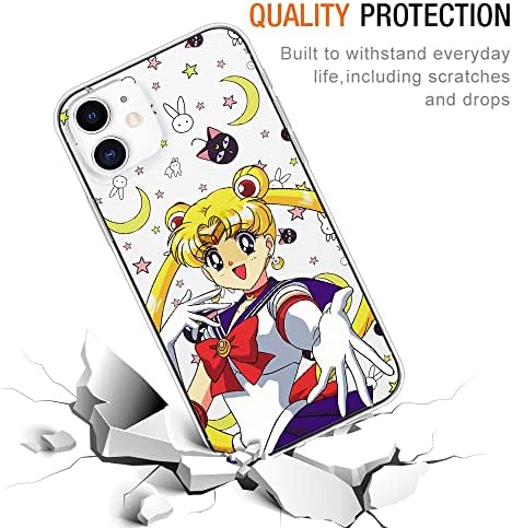 Eokruw [2 pachet] Kawaii Telefon pentru iPhone 11 Carcasă Clear 6.1 , Copertă tipărită Anime Anime, design de model de manga