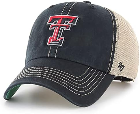 '47 Texas Tech Red Raiders Mens Femei Trauler Curat Reglabil Snapback Negru Echipa Culoare Logo Pălărie