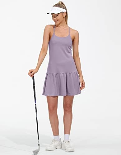 Rochie de tenis pentru femei cu pantaloni scurți de sutien rochie de antrenament rochie de rochie de golf rochii atletice pentru