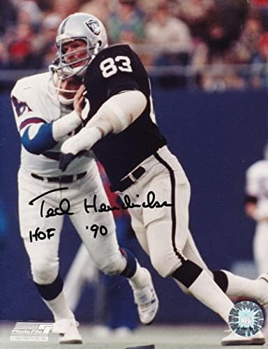 Ted Hendricks Oakland Raiders Hof 1990 Acțiune semnată 8x10 - Fotografii autografate NFL