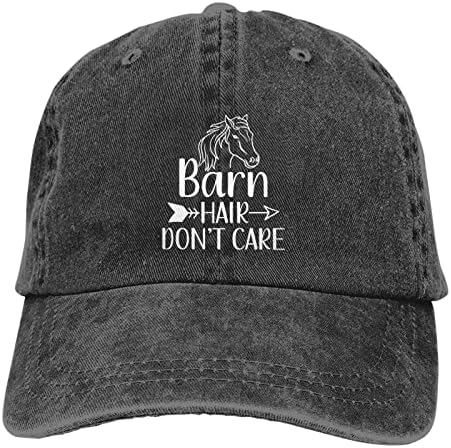 Yipaidel femei hambar păr Don ' t Care Denim Baseball Cap, reglabil Vintage Distressed spălat pălărie pentru femei și bărbați