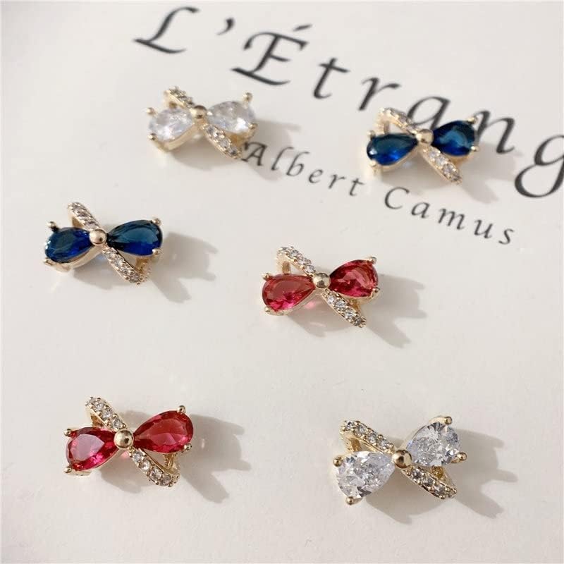 10 pcs aliaj zircon auriu roșu albastru cu unghii de unghii cristale de unghii bijuterii cu unghii de stras accesorii accesorii