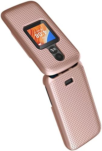 Carcasă Nakedcellphone pentru Alcatel TCL FLIP 2 Telefon, [Textura grilă] Copertă de protecție subțire subțire pentru T408DL