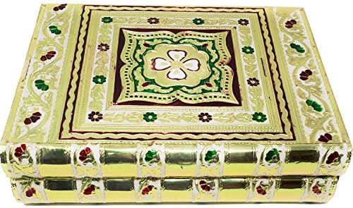 Giftnagri Cutie tradițională de bijuterii Minakari artizanală | Cutie de machiaj