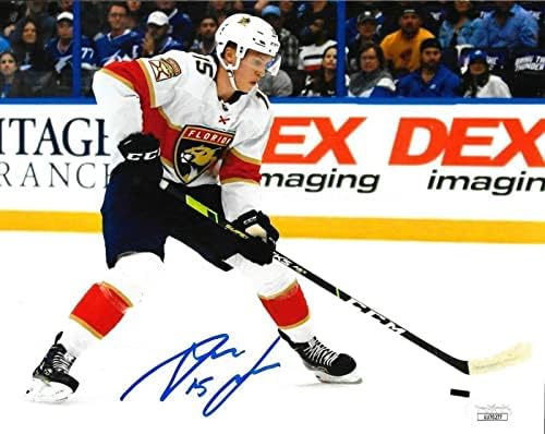 Anton Lundell a semnat Florida Panthers 8x10 foto autografiat JSA - Fotografii autografate NHL