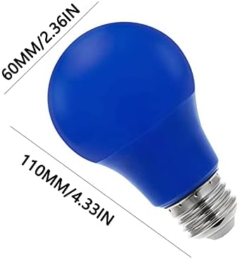 Ydjoo 9w albastru LED bec A19 / A60 forma Culoare Noapte Becuri 80W echivalent albastru colorat starea de spirit lumini E26