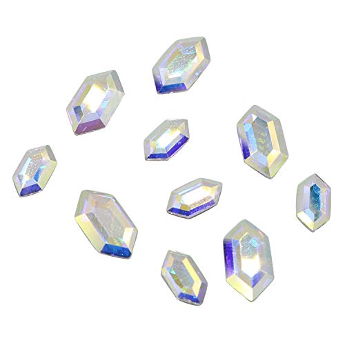 Swarovski 2776 Flatbacks alungite cu cristale de cristale de artă unghii, cristal de dimensiuni mixte ab- 10 piese