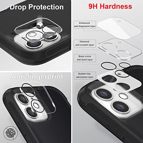 DHCall pentru carcasă iPhone 11, cu 2 protector cu ecran de sticlă temperat + 2 Protector pentru lentile pentru camere [Protecția