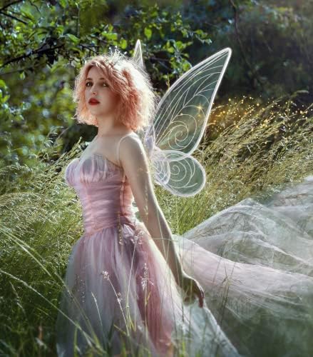 SOLIEHOO fete aripi Fairy Wings, spumante aripi pur pentru femei adulți aripi fluture pentru copii ziua de nastere Halloween