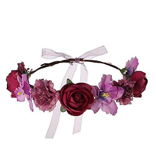 Coroana de păr floare Hairband Garland femei Headband florale cununa Headband păr benzi pentru om