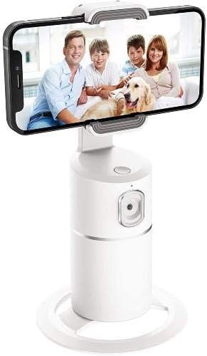 Stand de boxwave și montare compatibile cu Motorola Moto X40 - Stand Selfie PivotTrack360, Tracking Facial Pivot Stand Mount pentru Motorola Moto X40 - Alb de iarnă