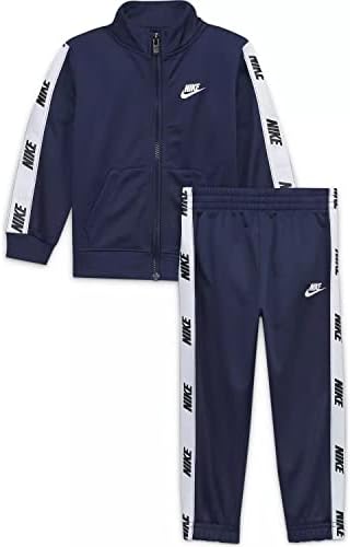 Logo -ul Nike Little Boys înregistrând sacou cu fermoar complet și jogger Pant Tricot Set 2 piese
