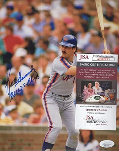 Keith Hernandez 86 WS Champs semnat autografat 8x10 JSA AB82753 - Fotografii MLB autografate