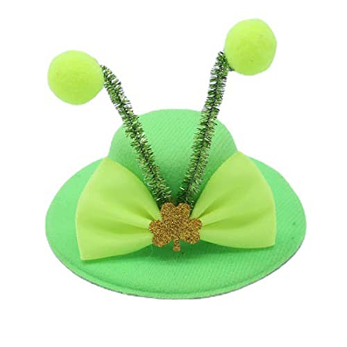 Sf. Patrick's Day Hat Clip Clip Accesorii pentru femei pentru fete fete irlandeze verzi mini pălării păr de păr
