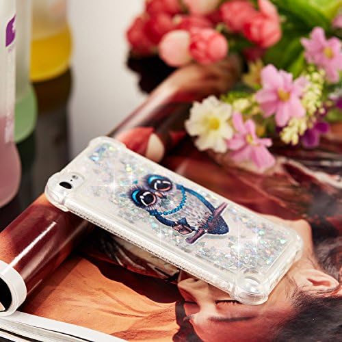 Caiyunl iPod Touch Case de generație a 7-a, iPod Touch 7/6/5 Carcasă pentru fete pentru femei pentru femei, sclipici lichid