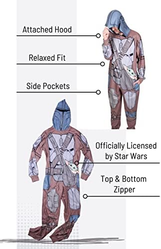 Star Wars Mandalorian Mando Adult pentru bărbați pentru bărbați o bucată de pijama set de somn