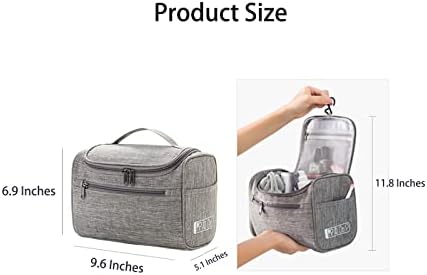 Geanta de articole de toaletă portabile de călătorie portabile cu cârlig atârnat, geantă de depozitare a pungii cosmetice rezistente la apă rezistente la apă, potrivită pentru bărbat și femeie